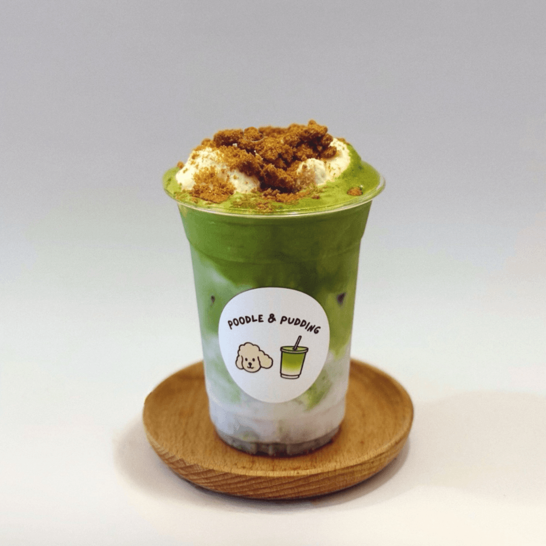 Banana Pudding Matcha Latte 🍌🍵